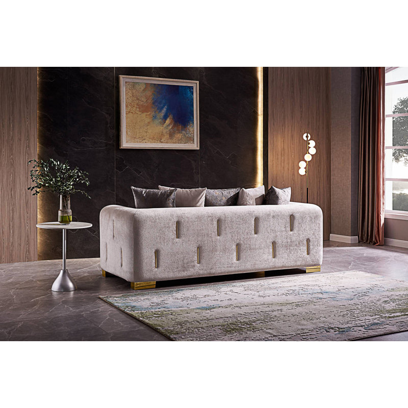 Canapé de style moderne rembourré, Beige