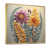 Toile avec cadre flottant or