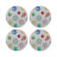 Jewel Vegan Leather Round Beaded Placemat