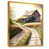 Toile avec cadre flottant or