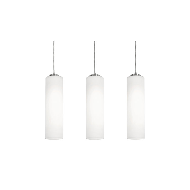 Leo 3-Light Linear Pendant - 120V - 60W, Satin Nickel