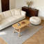 Table basse 39 po en bois massif à double couche