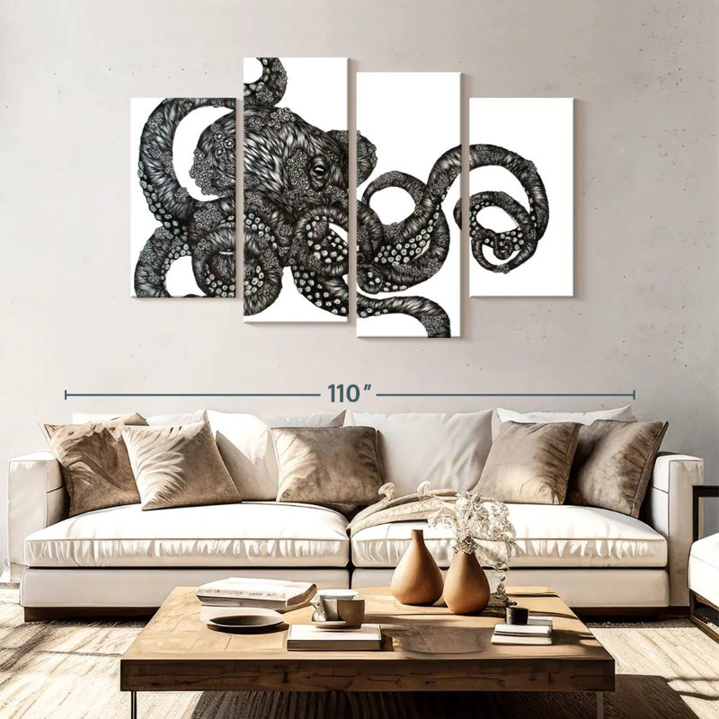 Brampt Barnacle Octopus, 54" H x 84" W