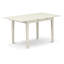 L'ensemble de table et de chaises de cuisine 3 pièces comprend une table de salle à manger rectangulaire avec rallonge papillon et 2 chaises Parsons en tissu gris, lin blanc-1144581400-1144581414-1144581401
