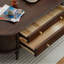 Table basse ovale avec rangement French Vintage-107735449