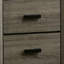 Table de chevet 2 tiroirs en bois massif brun