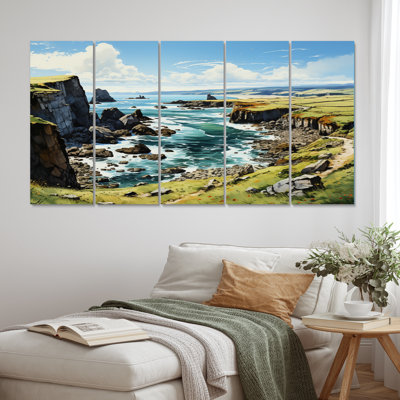 Impression sur toile 5 pièces Ireland Dingle Peninces Cilf I sur toile