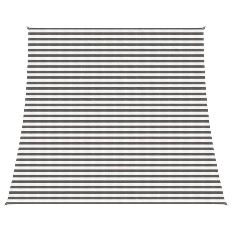 Vidaxl Sunshade Sail Shade Canopy Sun Sail Tarp Screen Balcony Awning HDPE, Grey/White, 4m W x 5m L