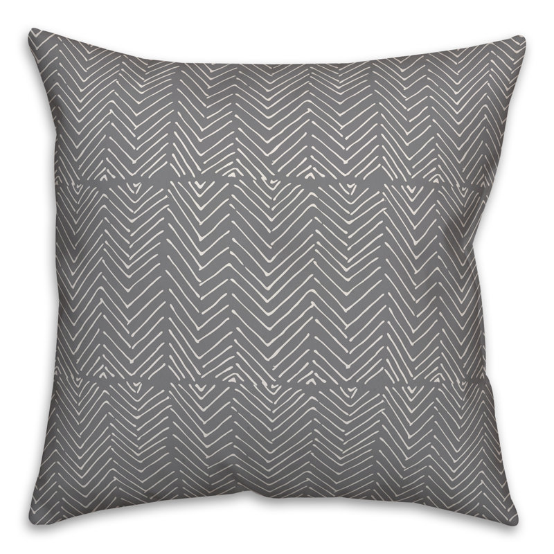 Chevron Throw Pillow, Gray Chevron, 20" x 20"