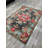 Vintage Look Eilette Pink Blue Red Floral Cotton Chenille Area Rug-1325062620