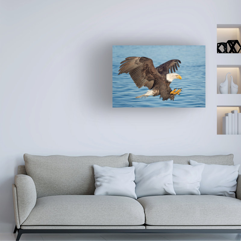 Art sur toile, alezan, pêche, H 16 po x l 24 po
