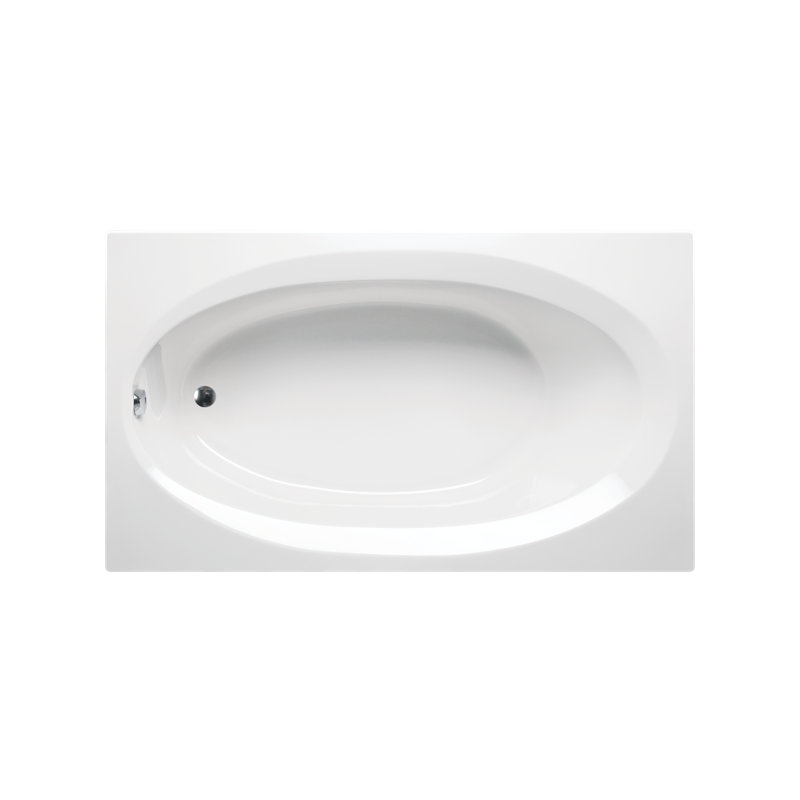 Delray 66" x 42" Soaking Acrylic Bathtub, White