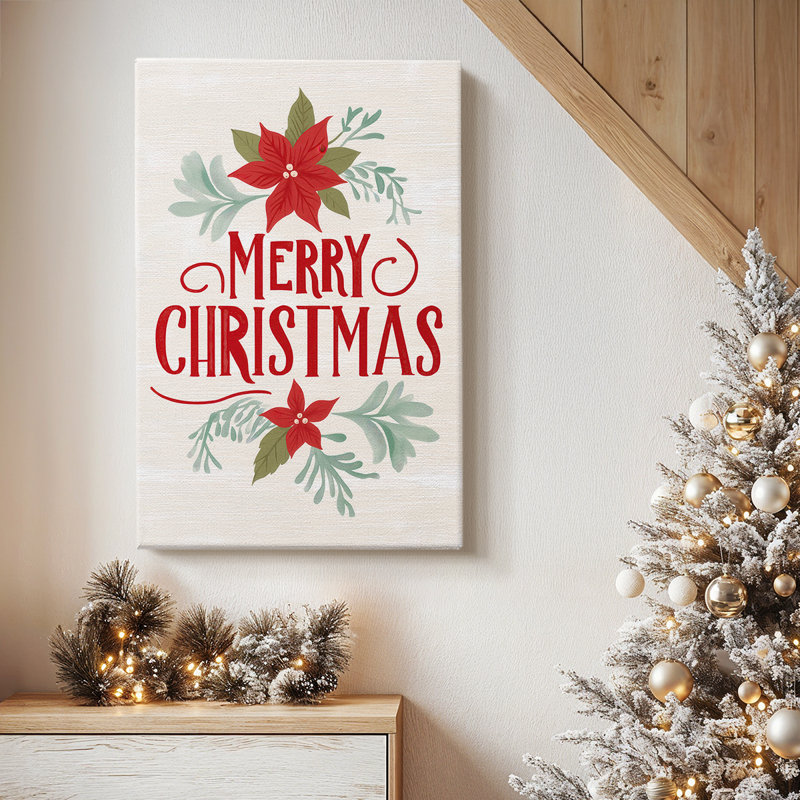 Paroisse de sapin cramoisi - Toile tendue avec châssis de qualité supérieure, H 12 po x l 8 po