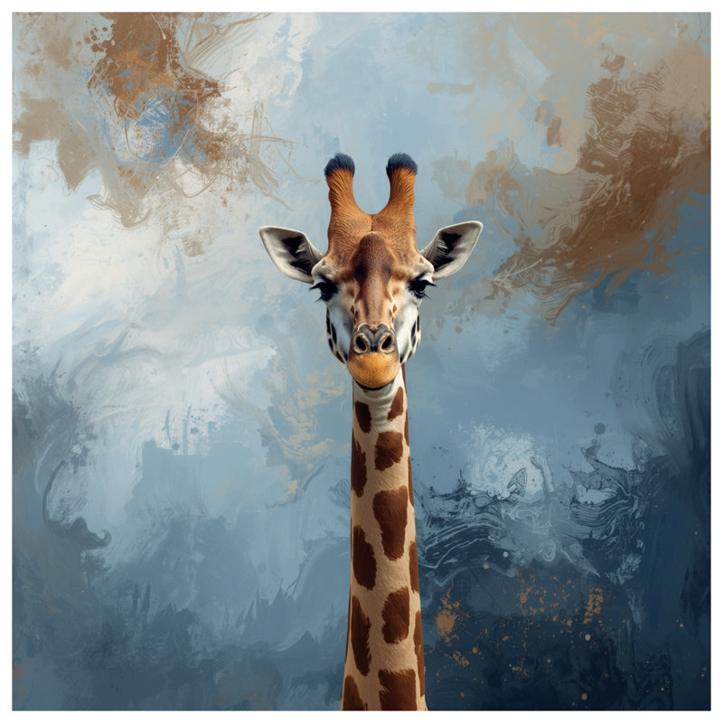 Tapis de bain abstrait girafe, L 34 po x L 21 po