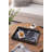 S/2 Effra Rectangular Trays,Black Marbled