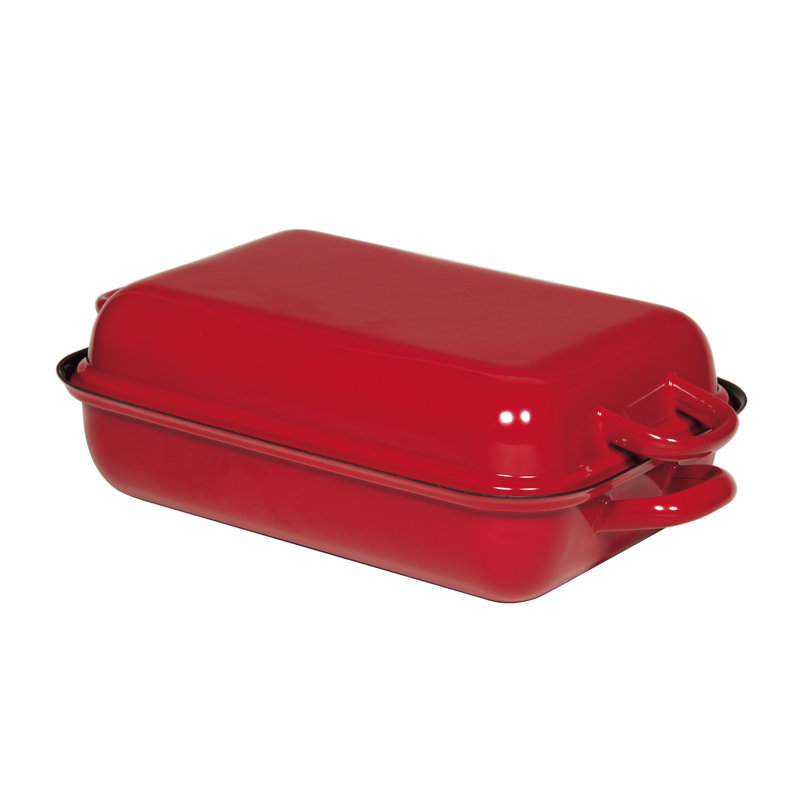 Riess Kelomat Color Ceramic Rectangle Roasting Pan., Red