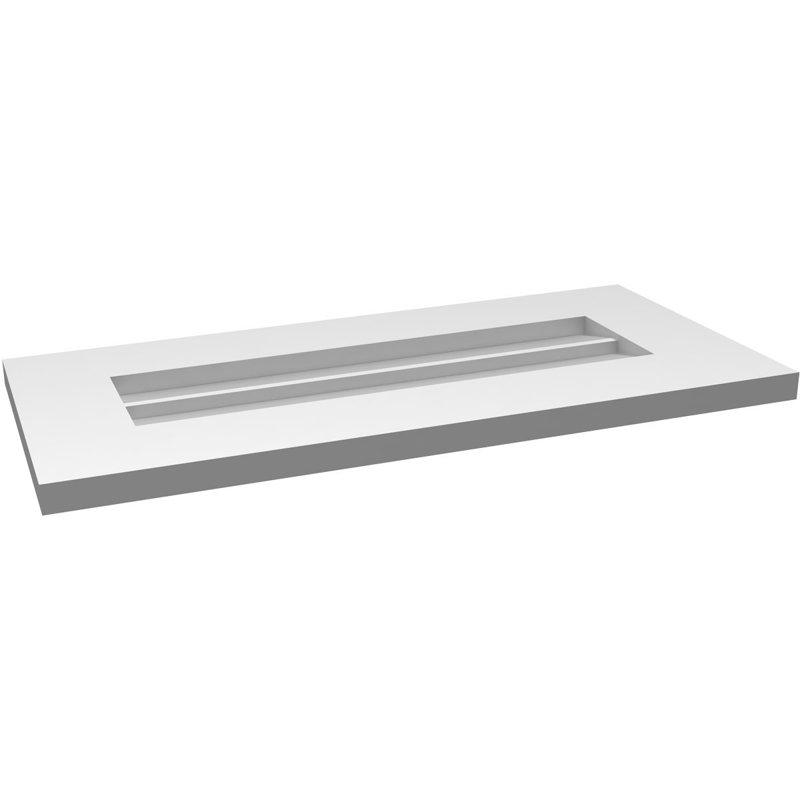 Vent à pignon rectangulaire en uréthane non-fonctionnel, H 12 po x l 26 po x P 1 po