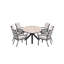 Camelopardalis Oval 7 Piece 6 Person 220cm L Outdoor Table Set with Cibecue Dining Chairs - Cushions-106678877