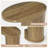 C-Shaped End Table, Sofa Side Table With Storage Shelf