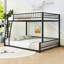 Bunk Bed Frame With Ladder And Guardrails-631526811-631526789