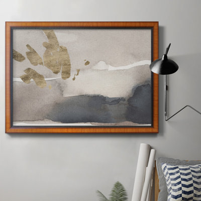 Aquarelle avec toile encadrée de qualité supérieure or III - prête à être accrochée