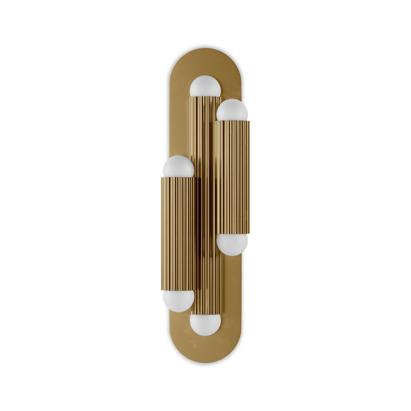 Vesta 6 - Light Sconce, Burnished Brass