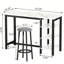 Ensemble de 3 tables de bar à hauteur de comptoir avec 2 tabourets rembourrés-32892101-32799760