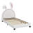 Upholstered Platform Bed With Rabbit Ornament-568589944