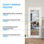 Dalle de porte intérieure en bois manufacturé 30 po x 80 po avec miroir 1 pleine longueur apprêté à noyau solide en bois manufacturé pour placard, chambre à coucher et salle de bain, sans cadre ni quincaillerie-133138674