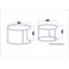Ensemble de 2 tables gigognes modernes en marbre blanc de 25,9 po x 17,0 po x 25,9 po et de 31,5 po x 19,7 po x 31,5 po | 100% panneau de particules enduit de mélamine, pieds en métal | Élégant et fonctionnel pour le salon et la décoration intérieure-177505659-177505656