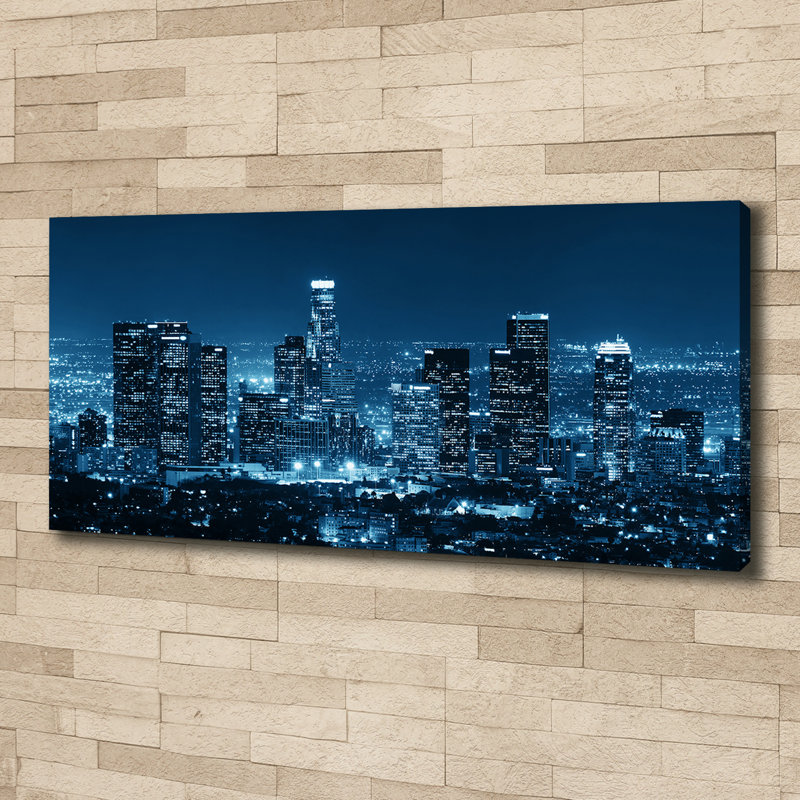 Los Angeles By Night - Wrapped Canvas Print