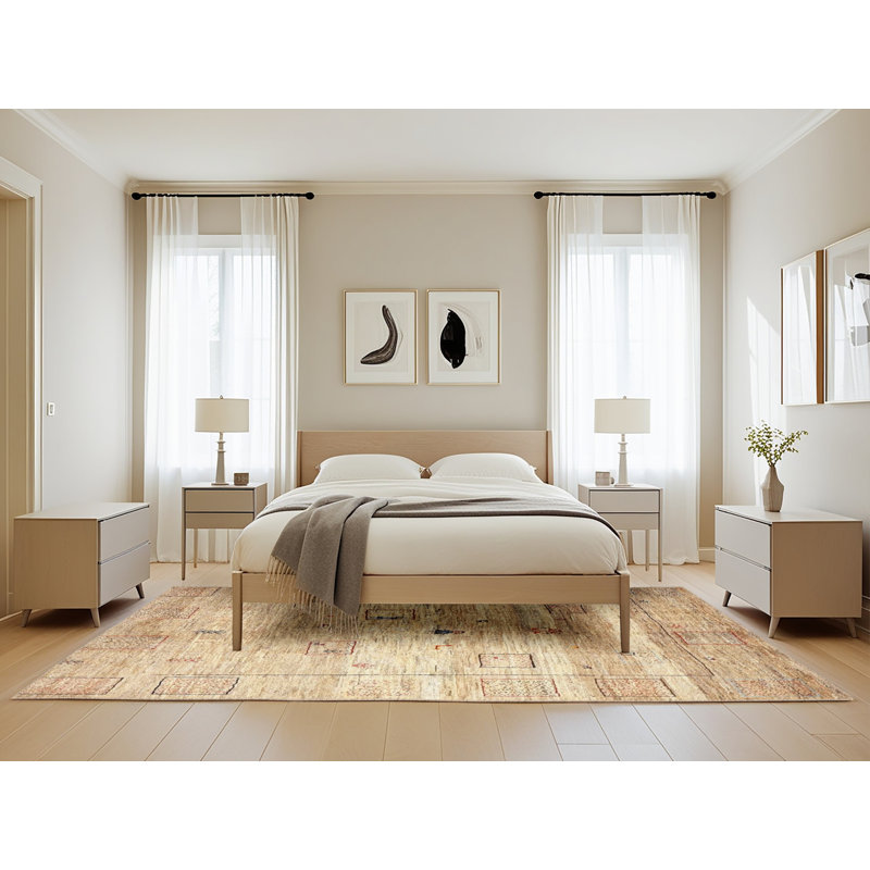 Tapis beige, Rectangle 5 pi x 8 pi