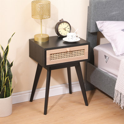 Cateisha 40cm W Manufactured Wood Bedside Table