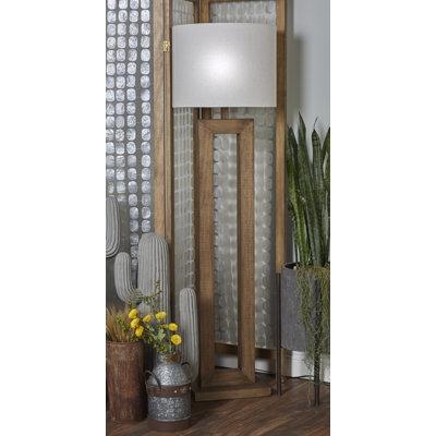 Lampe sur pied rectangulaire de style moderne de 64 po