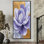 Lavande et équilibre doré des pivoines en fleurs II - art mural pivoines pour le salon