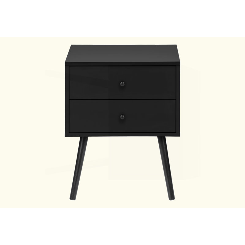 Accent Table, Bedroom, End, Living Room, Nightstand, Side Table, Storage Drawer, Black