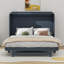 Lit escamotable double avec grand tiroir, ports USB et prises de courant-120393076
