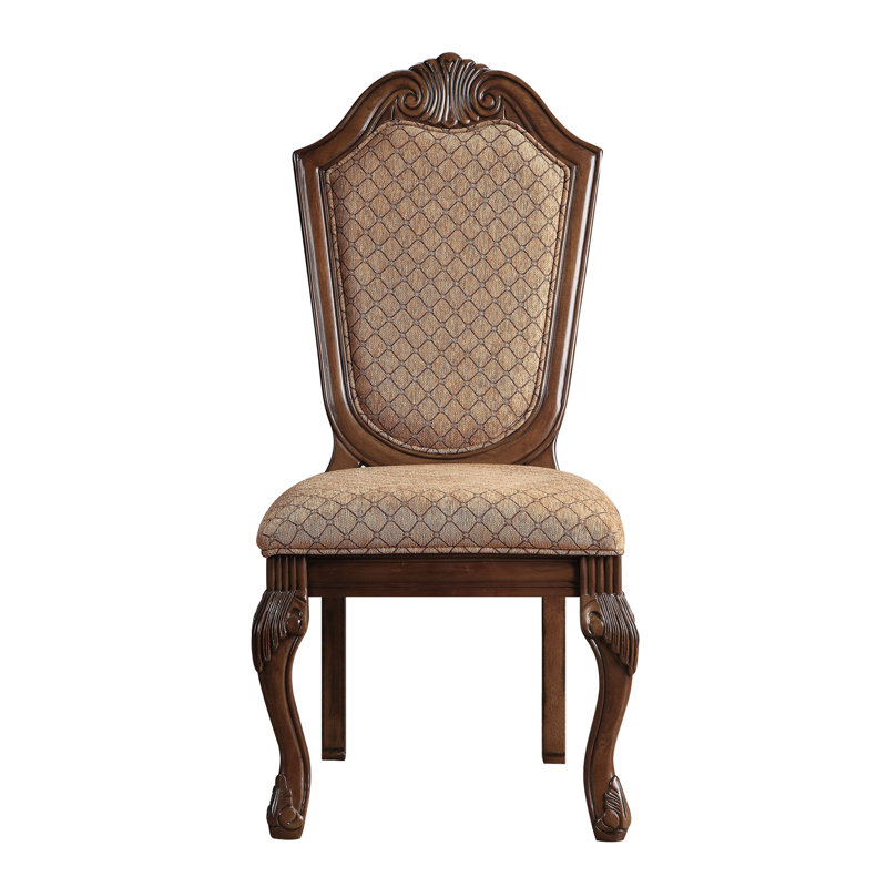 Chaises d'appoint à dossier uni beige et cerise