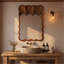 Miroir décoratif blanc rectangulaire en bois massif ondulé de 30 po x 40 po pour la chambre à coucher, la salle de bain, le salon et le vestibule-1532109172-1539636810