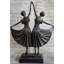 Statue Chiparus Gemini, danseurs russes, art déco sur base de marbre