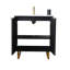 Ensemble de meuble-lavabo simple moderne 30 po noir