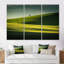 Photo de prairie monochrome verte - ensemble d'art mural sur toile prairie-107768657-107768659