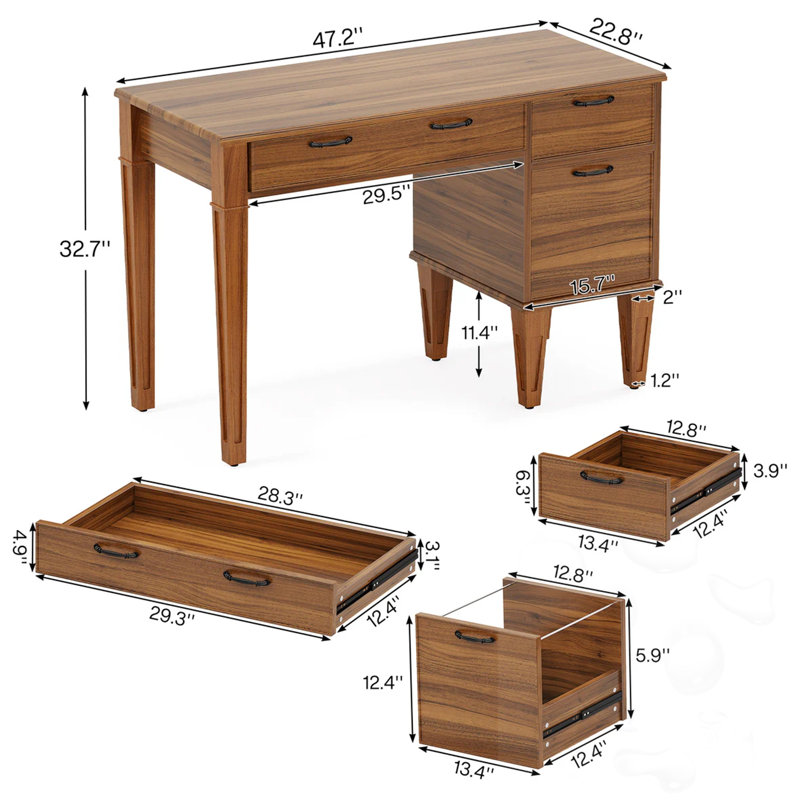 Bureau avec tiroirs