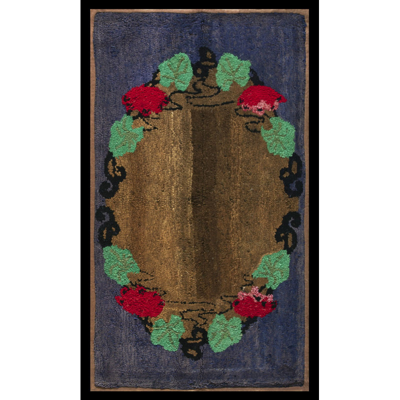 Tapis crocheté Antique Antique American