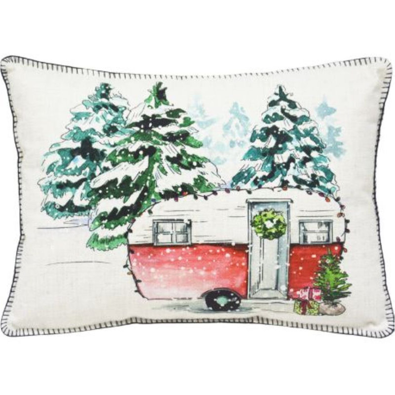 Housse de coussin rectangulaire en polyester
