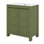 Meuble-lavabo rustique 30 po avec lavabo en céramique, portes à fermeture douce et tablette réglable-116619168