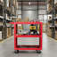 Chariot utilitaire à 3 niveaux, chariot de service en acier robuste avec roulettes verrouillables à 360 degrés, chariot à outils sur roulettes à 3 tablettes pour garage, atelier, atelier, cuisine