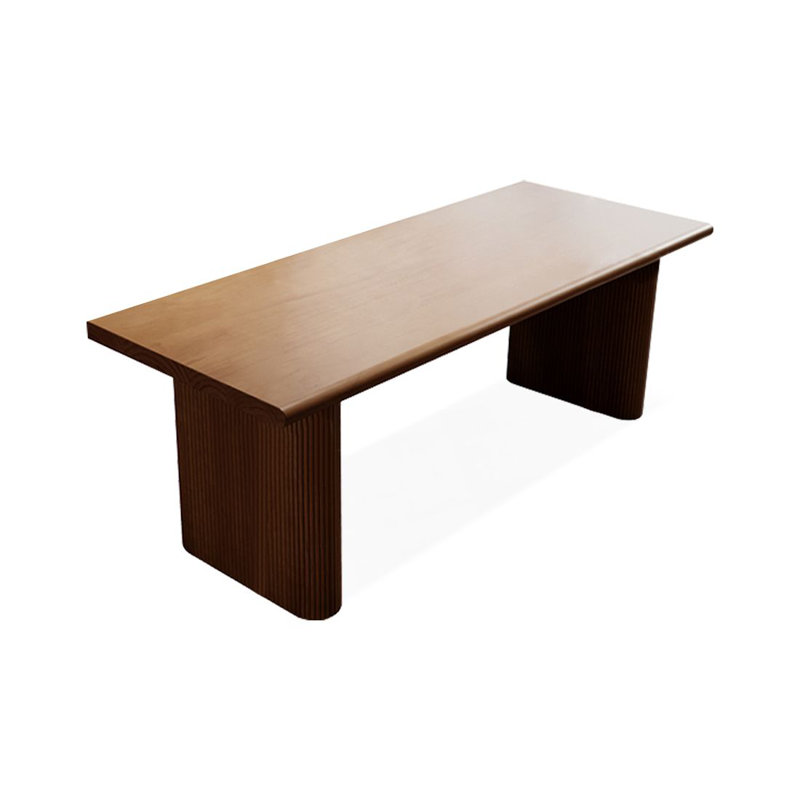 Bureau d'écriture rectangulaire en bois massif noyer, H 29,53 po x l 62,99 po x P 23,62 po
