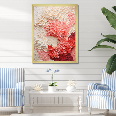 Beige And Pink Coral Collage - Coral Large Wall Art