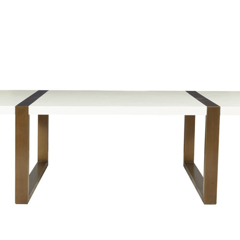 Mercer Dining Table, White Smooth Gesso